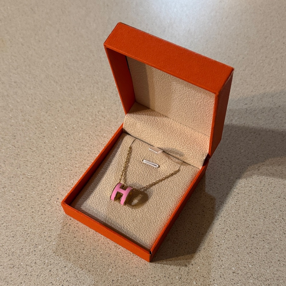 Pink Hermes Necklace